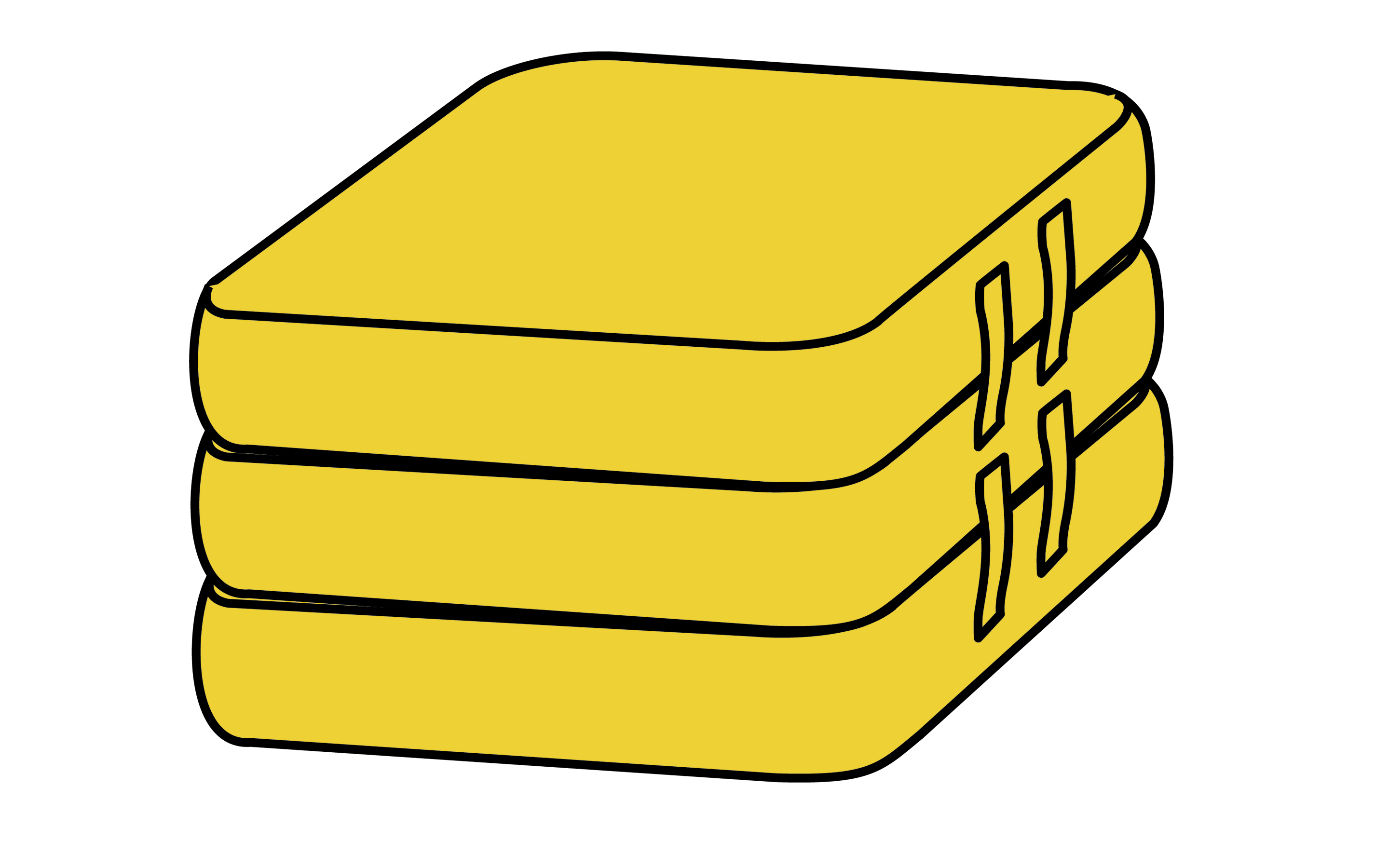 illustration of the 3 cushion matress set